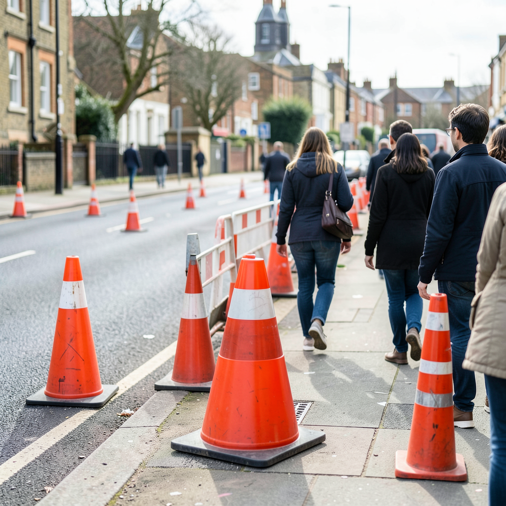 Road blocked after ground collapse, buses rerouted